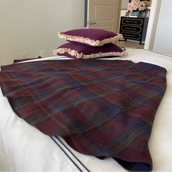 RALPH LAUREN PURPLE LABEL PLAID WOOL ERIKA CIRCLE SKIRT - Picture 11 of 17